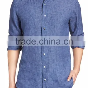 Classic Plicated Western Basic Shirt Knitted From High Quality Fabric thumbnail-1