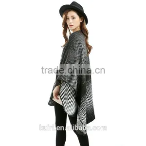 2016 Fashion Shawl Bandana Pashmina Winter Women Coat Knitted Cashmere Poncho Capes Duplex Shawl Cardigans Sweater thumbnail-1