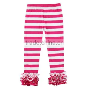 2017 Girls Ruffle Pants Icing Leggings Boutique Children Orange and Black Halloween Leggings thumbnail-6