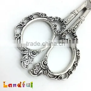 Stainless Steel Fancy Scissors European Vintage Floral Scissors Sewing Shears Tools thumbnail-2