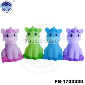 2017 Hot Sale Cute Soft Plastic Animal Big Eyes Unicorn Decoration Pinch Toy thumbnail-1