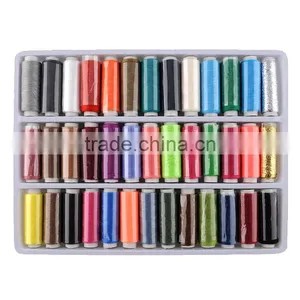 Hot New 100% Polyester Sewing Machine Thread 39 Mixed Colors 40s/2 Spool for for Home Embroidery Machine Thread thumbnail-1