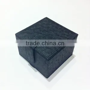 Fake Ostrich Leather Wooden Watch Box Jewelry Box With Pillow thumbnail-1