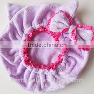 Children Microfiber Elastic Hair Bands With Bow thumbnail-4