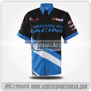 100% Polyester Racing Team Pit Crew Shirt,button Racing Shirt thumbnail-4