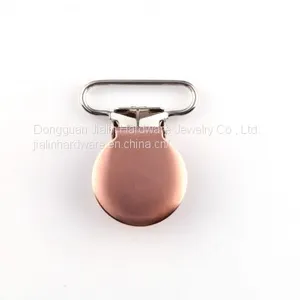 Rose Gold Coated Baby Pacifier Clip Suitable for 1 Inch Width Fabric to Hold on thumbnail-1