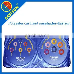 Folding Silver Polyester Car Sunshade thumbnail-1