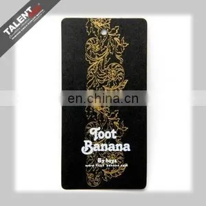 Custom Hot Stamping Golden Brand Logo Hangtag for Ladies Garment thumbnail-1