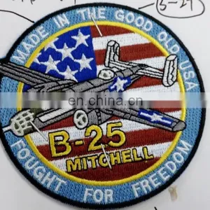 ,iron on USA Sew-On Uniform Military Embroidery Patch for Clothes, Round Embroidered Emblems Badge thumbnail-1