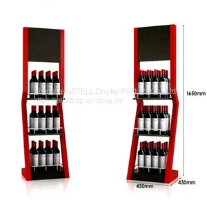Customized Promotional Fancy Metal Wine Floor Display Stand/ Dumpbin/ Standee thumbnail-1