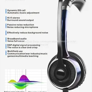 China Beien FC21 PA Telephone Call Center Headset Noise-cancelling Headset Online Learning thumbnail-5