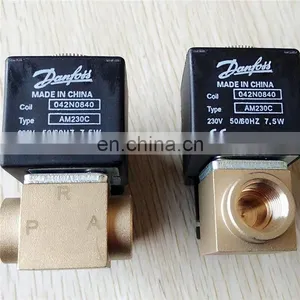 Danfoss 2 Way Brass Water Solenoid Valve AM230C 230VDC thumbnail-1