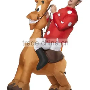 2016 Inflatable Jockey and Horse Fancy Dress Costume thumbnail-1