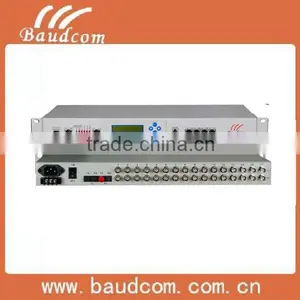 16E1 4Ethernet With LCD Management Optical Multiplexer thumbnail-1