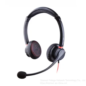 Hion H730D Dual Sides Dual Microphones USB Noise Cancelling Headphone thumbnail-1
