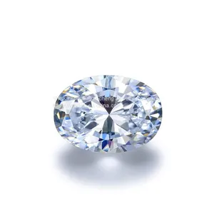 Oval Cut With Certificate D/F Color VVS Clarity Perfect 3EX Cut Loose Synthetic Lab Diamond Moissanite Stone thumbnail-1