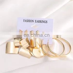 Wholesale 6pcs Weekly Amazon Hot Sell Acrylic Artificial Pearl Hoop Earrings for Kids Circle Tassel Woman Earrings Set thumbnail-5