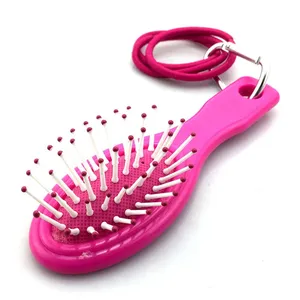 Small Kids Hair Brush Pink Cushion Hair Detangler Brush thumbnail-1
