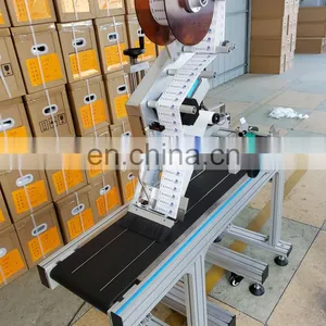 Automatic Flat Labeling Machine Sticker Labeling Machine for Plastic Bags Boxes Cards thumbnail-3