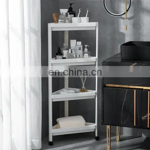 Kitchen Truck Trolley Rack With Caster Convenient Transfer of Movement Detachable Plastic Storage Cart 4 Tiers thumbnail-2