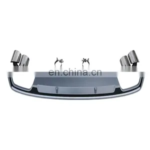 S7 Diffuser With Tailpipe for Audi A7 Sports Version Refit to Audi A7 S Line High Quality Rear Bumper Diffuser 2016-2018 thumbnail-4