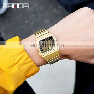 Sanda 2007 2020 New Men Digital Watch Set LED Luminous Waterproof Functional Sport Wrist Watches for Men thumbnail-5