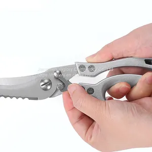 Multipurpose Manual Portable Kitchen Chicken Scissor Stainless Steel Kitchen Bone Meat Vegetable Scissors For Kitchen thumbnail-4