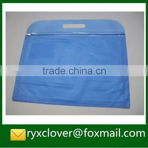 Zipper Closure PP Plastic Stationery A4 Paper File Holder Bag thumbnail-5