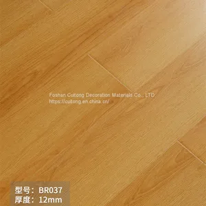 Antique Gray Laminate Floor Yoga Studio Beauty Slimming Body Slimming Chain Agency 12mm Real Wood Grain Composite Wood Flooring thumbnail-1