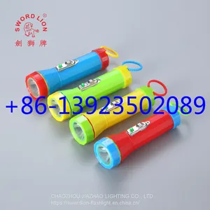 Factory Supply Plastic Flashlight Dry Battery SWORD LION Brand Plastic Torch for Africa thumbnail-1