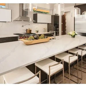 Code：5104，Calacatta Artificial Stone Quartz Slab Kitchen Countertops thumbnail-3