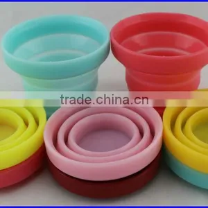 Durable Soft and Flexible Candy Color Collapsible Silicone Wholesale Travel Mugs thumbnail-1