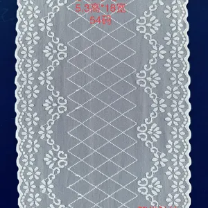 Factory Sale Lace Realm Floral Stretchy Lace Elastic Trim Fabric for Garment & DIY Craft Supply thumbnail-4