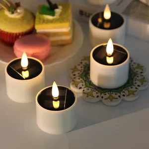 Solar Garden Light Outdoor Waterproof Home Nightlight Garden Decoration Tabletop Balcony Decoration Candle Flame Light thumbnail-1