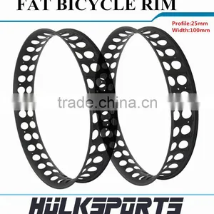 Carbon 26ER Profile 25mm Fat Wheel Rims Carbon Fiber Wheels Tubuless Hookless Rims Fat Bike Wheels Carbon Wheel 100mm thumbnail-1
