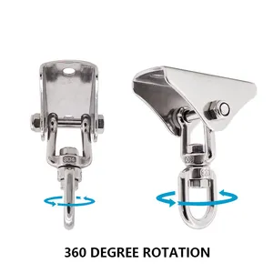 Heavy Duty Stainless Steel 360 Rotate Swivel EYE Swing Hangers Hook Ceiling Wall Hanging Kit for Hammock Yoga Boxing thumbnail-1