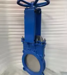 Slurry Knife Gate Valve Hot Selling PN16 DN100 Cast Ductile Iron Manual Electric Pneumatic Control for Water Gas Oil Media thumbnail-4