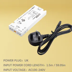 LED Power Supply Driver UL CE UKC KC FCC PSE 12V/24V 40W/60W thumbnail-2