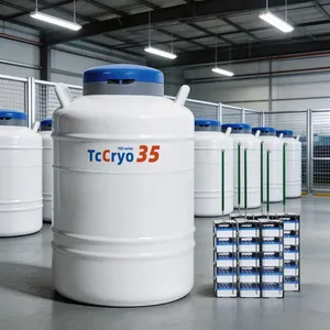 Zimbabwe TcCryo Laboratory Dewar YDS-35-125 Liquid Nitrogen Biological Container thumbnail-1