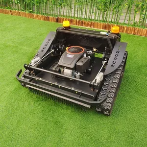 Single-cylinder Four-stroke Working Degree 60 Remote Controlled Crawler Weeding Machine Remote Control Lawn Mower for Hills thumbnail-2