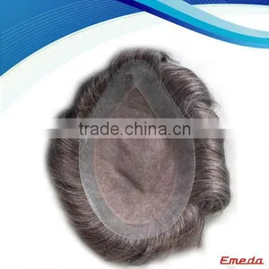 Hot Sale 6 Inch 7"x9" Human Indian Remy Hair Mens Toupee thumbnail-1
