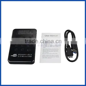 Encrypted USB 3.0 HDD Hard Drive External Enclosure 2.5" SATA Case AES Lock thumbnail-2
