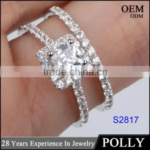 High Quality Fashion Lady's 14k Ring Set Wedding Jewelry AAAAA CZ thumbnail-1