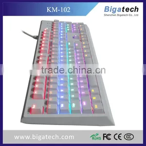 Wired Mechanical Feel Blue Backlit Gaming Keyboard Bigatech Wholesale Direct! thumbnail-3