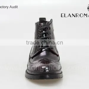 Wholesale Fashion Men's Leather Buckle Ankle Boots Shoes thumbnail-3