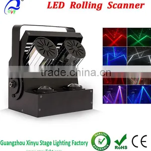 DMX512 10W 2-Head Quad RGBW Roller Led Scanner Stage Beam Light thumbnail-1