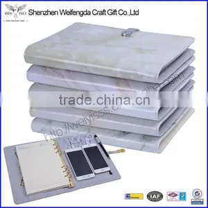 2016 Fashion Design pu Leather Power Bank Notebook With Usb Drive thumbnail-1