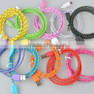 1m Round Braided Textile Electrical Usb Cable/Wire/Pulley Cord 2 Wires thumbnail-3