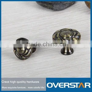 China High Quality Antique Flower Shape Zinc Alloy Furniture Cabinet Knobs thumbnail-1