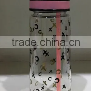 Promotional 2016 New Design Dome Lid Lovely Kids Bottle With Straw and Button thumbnail-4